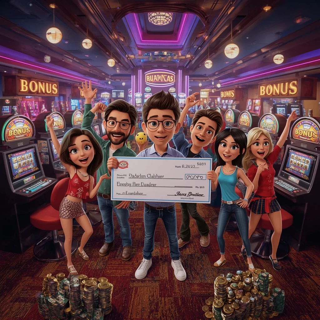 bonus dans les mains d’un homme au casino SlotsHammer Casino